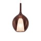 IdealLux-359663 - Kalique - Chrome Pendant with Copper & White Glass Ø 28 cm