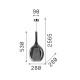 IdealLux-359670 - Kalique - Chrome Pendant with Clear & White Glass Ø 28 cm