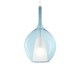 IdealLux-359694 - Kalique - Chrome Pendant with Blue & White Glass Ø 28 cm