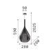 IdealLux-359724 - Kalique - Chrome Pendant with Smoked & White Glass Ø 28 cm