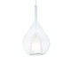IdealLux-359793 - Kalique - Chrome Pendant with Clear & White Glass Ø 28 cm