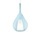 IdealLux-359816 - Kalique - Chrome Pendant with Blue & White Glass Ø 28 cm