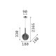 IdealLux-359939 - Kalique - Chrome Pendant with Clear & White Glass Ø 18 cm
