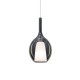 IdealLux-359984 - Kalique - Chrome Pendant with Smoked & White Glass Ø 18 cm