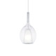 IdealLux-360034 - Kalique - Chrome Pendant with Clear & White Glass Ø 18 cm