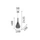 IdealLux-360058 - Kalique - Chrome Pendant with Amber & White Glass Ø 18 cm