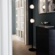 IdealLux-362861 - Bloom - Black LED Floor Lamp with White Glass