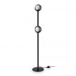 Bloom - Black LED Floor Lamp with White Glass