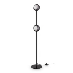 Bloom - Black LED Floor Lamp with White Glass