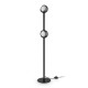 IdealLux-362861 - Bloom - Black LED Floor Lamp with White Glass