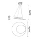 IdealLux-364896 - Oz - Black LED Pendant Ø 100 cm