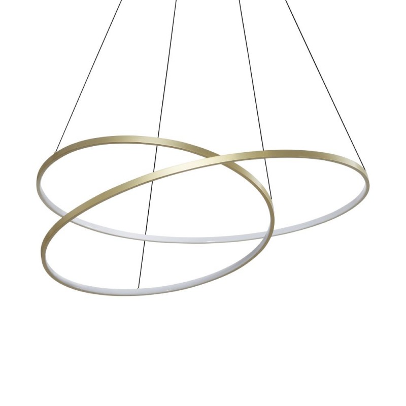 IdealLux-364926 - Oz - Brushed Brass LED Pendant Ø 100 cm