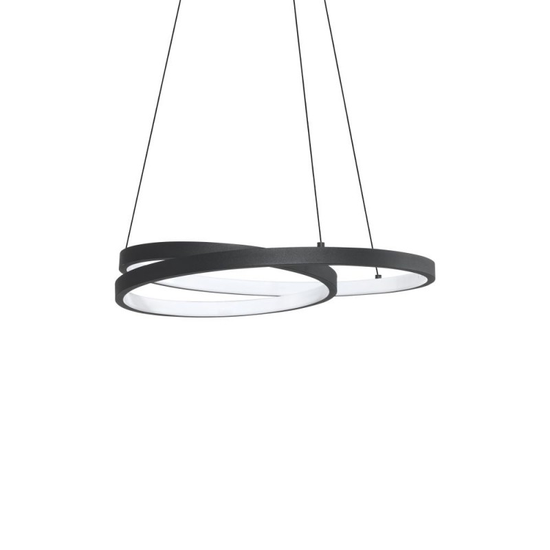 IdealLux-364957 - Oz - Black LED Pendant Ø 40 cm