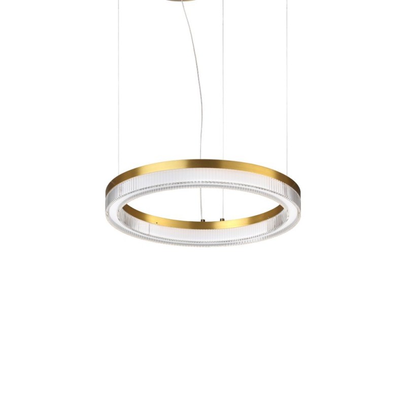 IdealLux-364964 - Crown - Decorative Brushed Brass LED Pendant Ø 40 cm