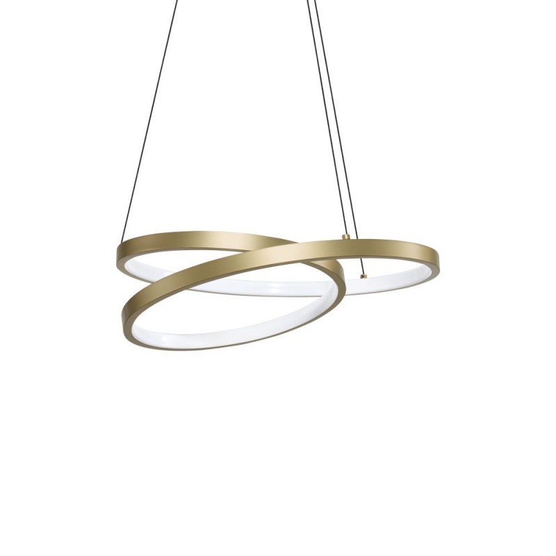 IdealLux-364971 - Oz - Brushed Brass LED Pendant Ø 40 cm