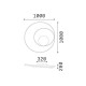 IdealLux-364995 - Oz - Black LED Flush Ø 100 cm