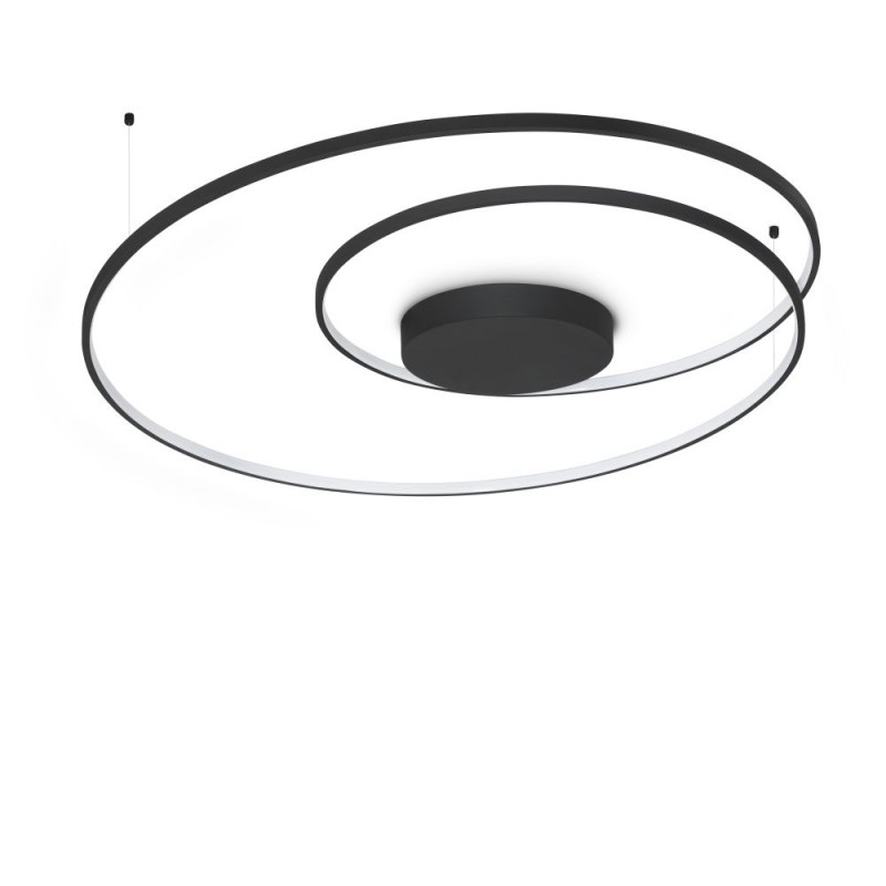 IdealLux-364995 - Oz - Black LED Flush Ø 100 cm
