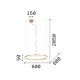 IdealLux-365008 - Crown - Decorative Black LED Pendant Ø 60 cm