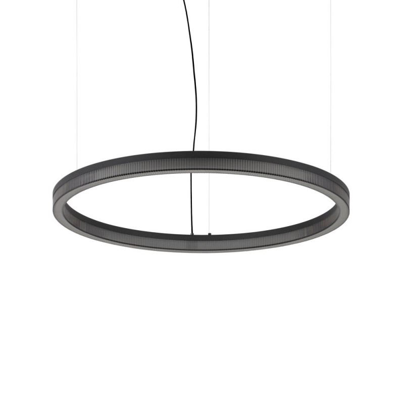 IdealLux-365015 - Crown - Decorative Black LED Pendant Ø 80 cm