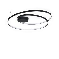 Oz - Black LED Flush Ø 80 cm