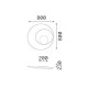 IdealLux-365060 - Oz - Brushed Brass LED Flush Ø 80 cm