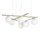 IdealLux-365121 - Atlas - Gold 6 Light Pendant with Opal Glasses