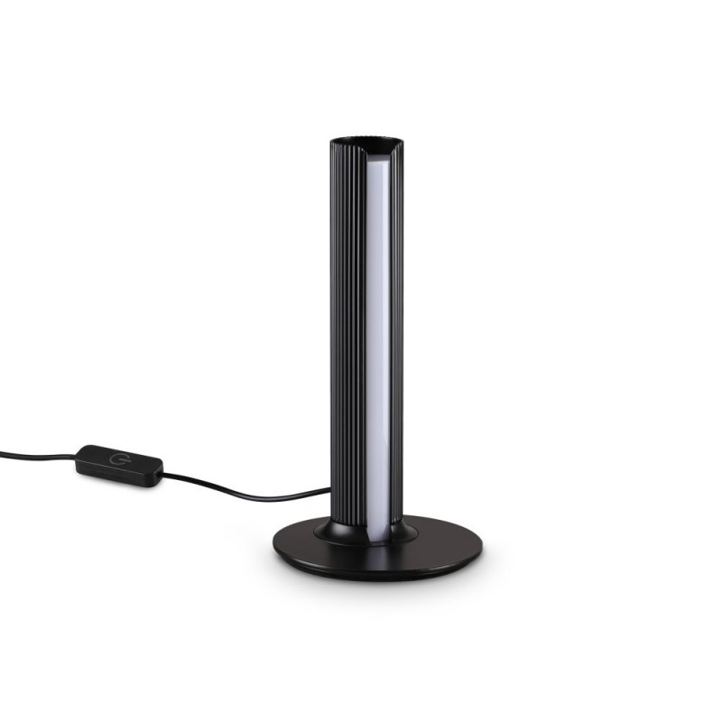IdealLux-366081 - Dorica - Ribbed Black LED Table Lamp
