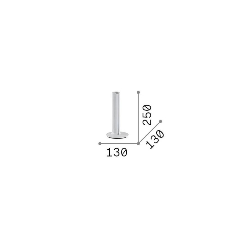 IdealLux-366104 - Dorica - Ribbed Blue LED Table Lamp
