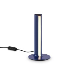 Dorica - Ribbed Blue LED Table Lamp