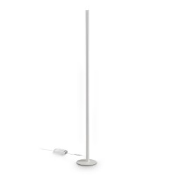 Dorica - Ribbed White LED Floor Lamp