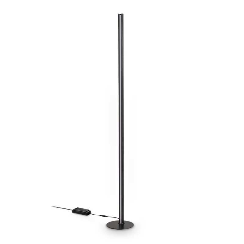 IdealLux-366128 - Dorica - Ribbed Black LED Floor Lamp