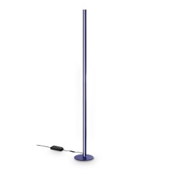 Dorica - Ribbed Blue LED Floor Lamp