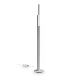 Dorica - Ribbed White 3 Light LED Floor Lamp