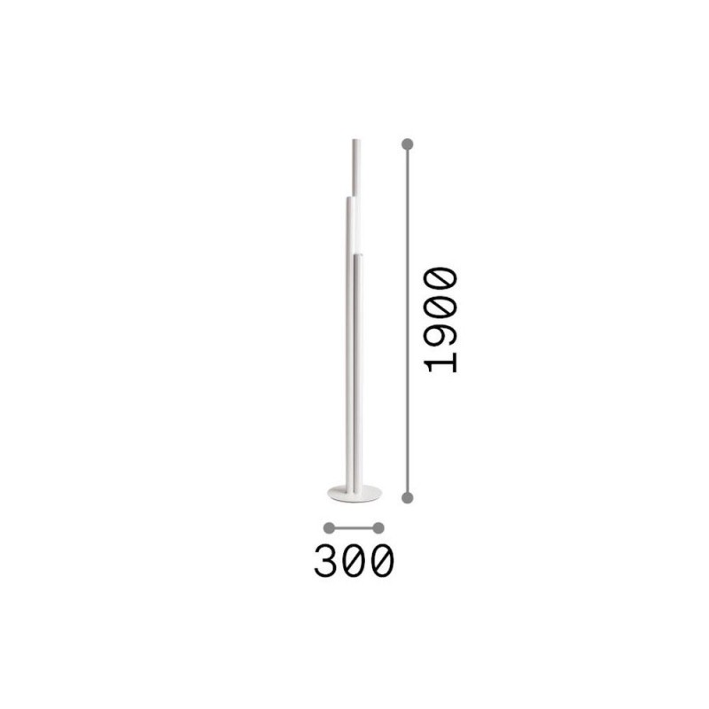 IdealLux-366241 - Dorica - Brass 3 Light LED Floor Lamp