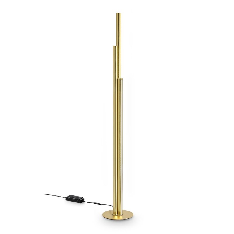 IdealLux-366241 - Dorica - Brass 3 Light LED Floor Lamp