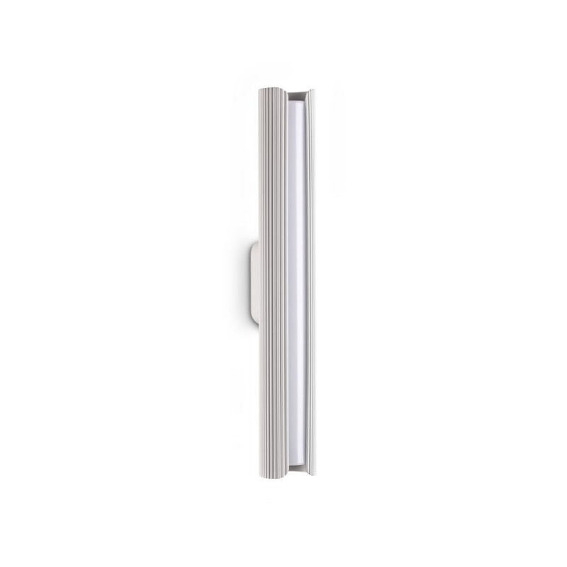 IdealLux-366258 - Dorica - Ribbed White LED Wall Lamp