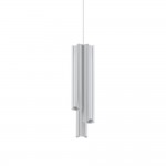 Dorica - Ribbed White 3 Light LED Pendant