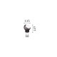 IdealLux-366517 - Bloom - Black Table Lamp with White Glass