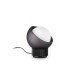IdealLux-366517 - Bloom - Black Table Lamp with White Glass
