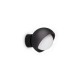 IdealLux-366548 - Bloom - Black Wall Lamp with White Glass ∅ 11.5 cm