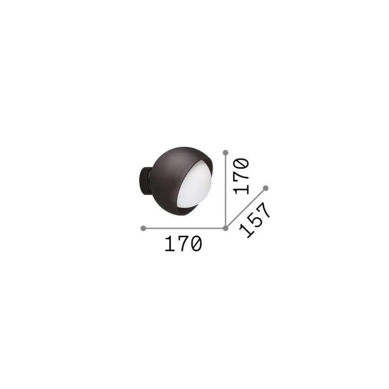 IdealLux-366555 - Bloom - Brass Wall Lamp with White & Amber Glass ∅ 17 cm