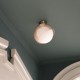 IdealLux-366555 - Bloom - Brass Wall Lamp with White & Amber Glass ∅ 17 cm