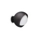 IdealLux-366562 - Bloom - Black Wall Lamp with White Glass ∅ 17 cm