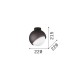 IdealLux-366586 - Bloom - Black Ceiling Lamp with White Glass ∅ 22 cm