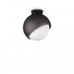 Bloom - Black Ceiling Lamp with White Glass ∅ 22 cm