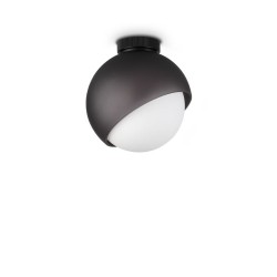 Bloom - Black Ceiling Lamp with White Glass ∅ 22 cm