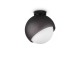 IdealLux-366586 - Bloom - Black Ceiling Lamp with White Glass ∅ 22 cm