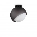 Bloom - Black Ceiling Lamp with White Glass ∅ 30 cm
