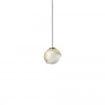 Bloom - Brass Pendant with White & Amber Glass ∅ 11.5 cm
