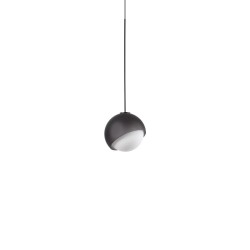 Bloom - Black Pendant with White Glass ∅ 11.5 cm